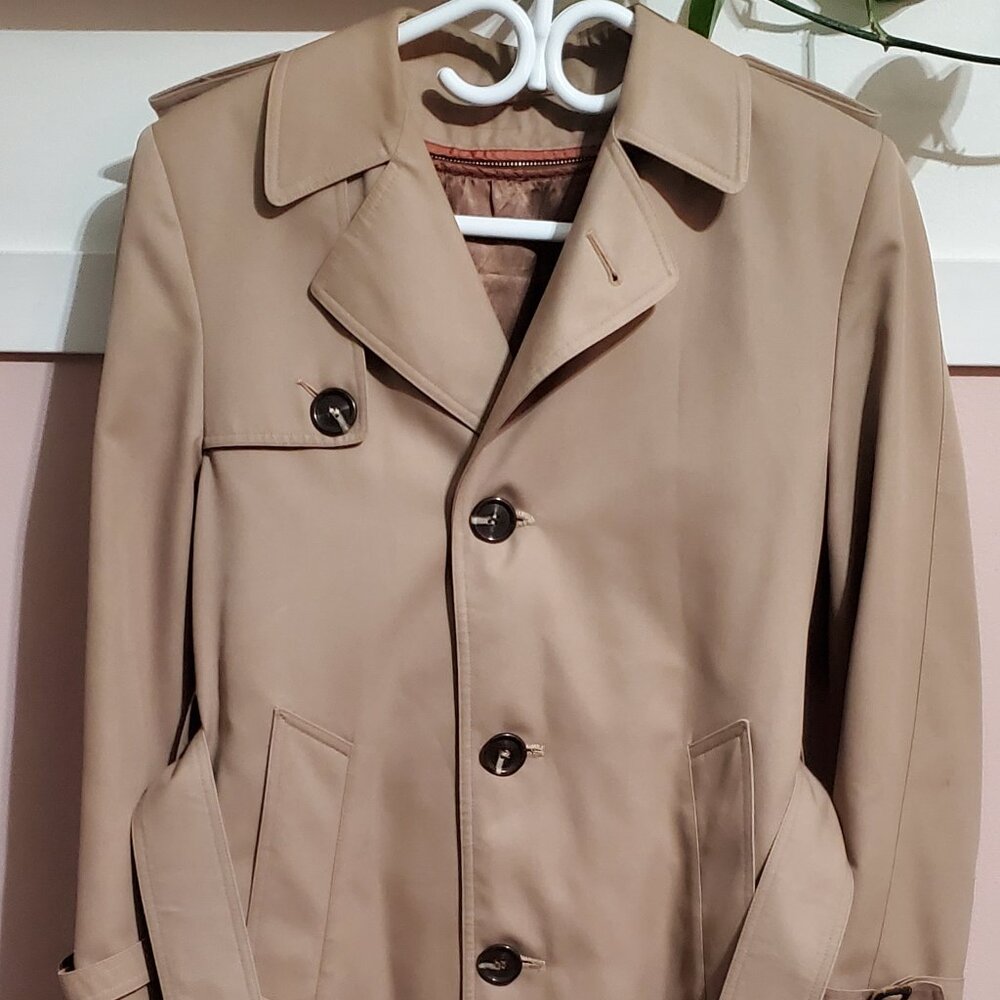 Browns Gentlemen's Clothiers Trench Coat - Wool Blend - Size 34